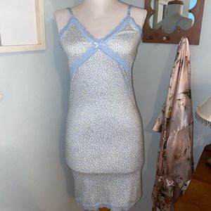 H&M Light Blue Floral Slip Dress